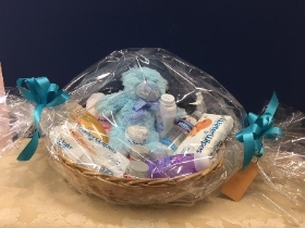 Baby gift hamper - filled with baby toiletries 